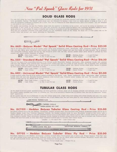 HEDDON Glass Fly Rod Catalog Listings 1951-1983 | Collecting 